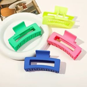 Hair clips 4 pack candy colors- New
